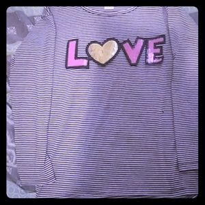Black and white love shirt